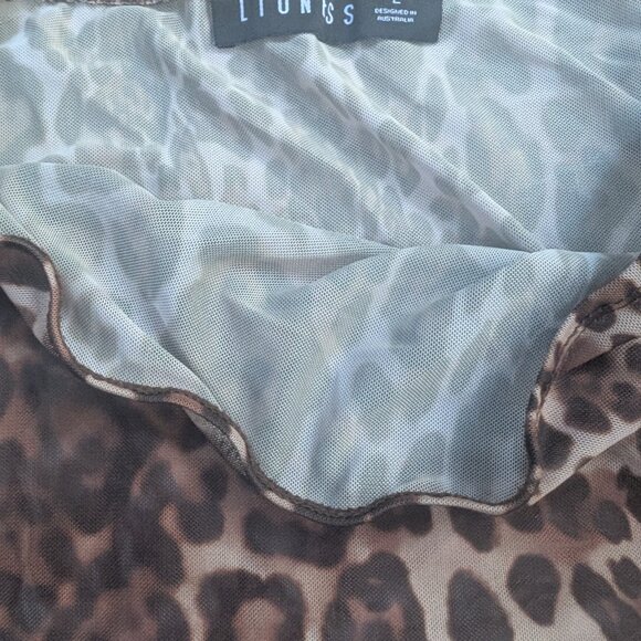 Sheer Leopard Midi Skirt - Picture 3 of 3